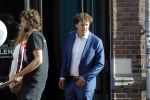 Leiden 2 juli 2017 
Jochem Myjer en zijn vriendin Marloes Novan vieren de 40e verjaardag van Jochem met familie en vrienden.