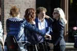 Leiden 2 juli 2017 
Jochem Myjer en zijn vriendin Marloes Novan vieren de 40e verjaardag van Jochem met familie en vrienden.