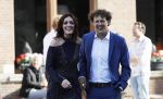 Leiden 2 juli 2017 
Jochem Myjer en zijn vriendin Marloes Novan vieren de 40e verjaardag van Jochem met familie en vrienden.