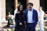 Leiden 2 juli 2017 
Jochem Myjer en zijn vriendin Marloes Novan vieren de 40e verjaardag van Jochem met familie en vrienden.