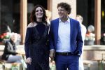 Leiden 2 juli 2017 
Jochem Myjer en zijn vriendin Marloes Novan vieren de 40e verjaardag van Jochem met familie en vrienden.