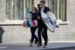 Leiden 2 juli 2017 
Jochem Myjer en zijn vriendin Marloes Novan vieren de 40e verjaardag van Jochem met familie en vrienden.