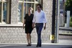Leiden 2 juli 2017 
Jochem Myjer en zijn vriendin Marloes Novan vieren de 40e verjaardag van Jochem met familie en vrienden.