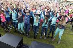 Amsterdam 9 september 2017
Edwin Evers staat op Run van radio 538 bij het Science park. Kim Kotter met finalisten miss Nederland
