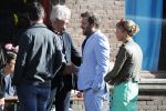 Leiden 2 juli 2017 
Jochem Myjer en zijn vriendin Marloes Novan vieren de 40e verjaardag van Jochem met familie en vrienden. Klaas van der Eerden met zijn vrouw