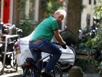 Amsterdam 21 juli 2017 
Maarten Spanjer op de fiets