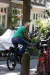 Amsterdam 21 juli 2017 
Maarten Spanjer op de fiets