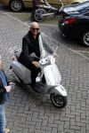 Amsterdam 20 september 2017 
Opening expositie 25 jaar Mart Visser. Maik de Boer op vespa scooter