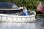 Amsterdam / Ouderkerk aan de Amstel 21 juli 2017
Jort Kelder en Mark Rutte varen met sloep/boot van Jort over de Amstel.