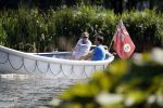 Amsterdam / Ouderkerk aan de Amstel 21 juli 2017
Jort Kelder en Mark Rutte varen met sloep/boot van Jort over de Amstel.