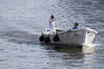 Amsterdam / Ouderkerk aan de Amstel 21 juli 2017
Jort Kelder en Mark Rutte varen met sloep/boot van Jort over de Amstel.