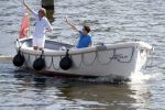 Amsterdam / Ouderkerk aan de Amstel 21 juli 2017
Jort Kelder en Mark Rutte varen met sloep/boot van Jort over de Amstel.