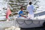 Amsterdam / Ouderkerk aan de Amstel 21 juli 2017
Jort Kelder en Mark Rutte varen met sloep/boot van Jort over de Amstel.