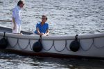 Amsterdam / Ouderkerk aan de Amstel 21 juli 2017
Jort Kelder en Mark Rutte varen met sloep/boot van Jort over de Amstel.