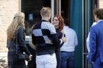 Leiden 2 juli 2017 
Jochem Myjer en zijn vriendin Marloes Novan vieren de 40e verjaardag van Jochem met familie en vrienden.