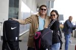 Schiphol 26 juli 2017
Martijn Krabbe en zijn vriendin Noi pakon vertrekken op vakantie naar Mauritius