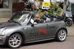 Amsterdam 15 juli 2017 
Myrthe Mylius met haar vriend Sebastian Schneberger op terras in in hun mini cabrio