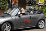 Amsterdam 15 juli 2017 
Myrthe Mylius met haar vriend Sebastian Schneberger op terras in in hun mini cabrio