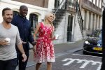 Amsterdam 3 september 2017  
Pamela Anderson vertrekt uit het Waldorf Astoria Hotel