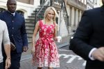 Amsterdam 3 september 2017  
Pamela Anderson vertrekt uit het Waldorf Astoria Hotel