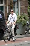 Amsterdam 5 juli 2017
Henry van Loon op terrasPaul Groot op de fiets in Amsterdam