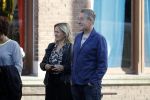 Leiden 2 juli 2017 
Jochem Myjer en zijn vriendin Marloes Novan vieren de 40e verjaardag van Jochem met familie en vrienden. Peter Heerschop met vrouw