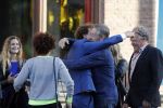 Leiden 2 juli 2017 
Jochem Myjer en zijn vriendin Marloes Novan vieren de 40e verjaardag van Jochem met familie en vrienden. Peter Heerschop met vrouw