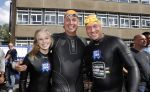 Amsterdam 3 september 2017  
ALS Cityswim in de amsterdamse grachten. Pieter v d Hoogenband met Rintje Ritsma en ...