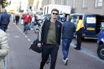 Amsterdam 3 september 2017  
ALS Cityswim in de amsterdamse grachten. Johnny de Mol jr en Rick Brandsteder zemmen met Ralph en Carlijn de Vies en hun kinderen  zoon Daniel en  hun dochter