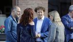 Leiden 2 juli 2017 
Jochem Myjer en zijn vriendin Marloes Novan vieren de 40e verjaardag van Jochem met familie en vrienden. Ricky Koole met man Leo Blokhuis
