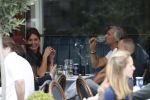 Amsterdam 7 september 2017 
Victor reinier met een vriendin op terras n amsterdam
