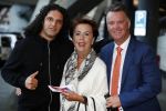 Amsterdam 6 mei 2018
Nederland-Peru 2-1 . Afscheidswedstrijd Wesley Sneijder . Zijn vrouw Yolanthe Sneijder Cabau en zoons Jessey en Xess Xava zijn natuurlijk aanwezig. Ali B met Louis en Truus v Gaal