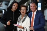 Amsterdam 6 mei 2018
Nederland-Peru 2-1 . Afscheidswedstrijd Wesley Sneijder . Zijn vrouw Yolanthe Sneijder Cabau en zoons Jessey en Xess Xava zijn natuurlijk aanwezig. Ali B met Louis en Truus v Gaal