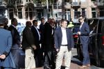 Amsterdam 29 september 2018
Barrack Obama verlaat het amstel hotel . Hij had ongeveer 10 man beveiliging bij zich.