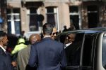Amsterdam 29 september 2018
Barrack Obama verlaat het amstel hotel . Hij had ongeveer 10 man beveiliging bij zich.