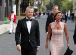 Hilversum 3 september 2018
Telegraaf voetballer van het jaar in studio 21. Bjorn Kuipers met zijn vrouw