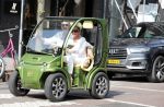 Amsterdam 1 augustus 2018
Connie Witteman en partner Eugene v Dun in hun nieuwe Connieâ€™s Creative Car Concept karrteje (Biro)