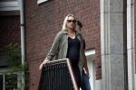 Amsterdam 4 september 2018
Een hoogzwangere Eva Jinek met steun en toeverlaat Dexter v d Voorn