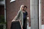 Amsterdam 4 september 2018
Een hoogzwangere Eva Jinek met steun en toeverlaat Dexter v d Voorn