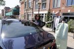 Amsterdam 12 juli 2018
Femke Halsema wordt thuis opgehaald en naar de stopera gebracht waar ze geinstalleerd wordt tot Burgemeester van Amsterdam.