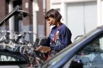 Amsterdam 27 augustus 2018
Georgina Verbaan met dochter boodschappen aan het doen.
