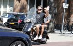 Amsterdam 3 augustus 2018
Leco v Zadelhoff en zijn partner Carlos Alberto 2 keer op 1 dag op hun vespa scooter.