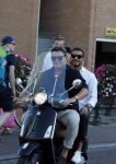Amsterdam 3 augustus 2018
Leco v Zadelhoff en zijn partner Carlos Alberto 2 keer op 1 dag op hun vespa scooter.