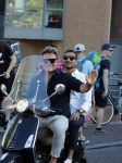 Amsterdam 3 augustus 2018
Leco v Zadelhoff en zijn partner Carlos Alberto 2 keer op 1 dag op hun vespa scooter.