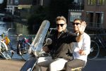 Amsterdam 3 augustus 2018
Leco v Zadelhoff en zijn partner Carlos Alberto 2 keer op 1 dag op hun vespa scooter.