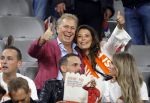 Amsterdam 6 mei 2018
Nederland-Peru 2-1 . Afscheidswedstrijd Wesley Sneijder . Zijn vrouw Yolanthe Sneijder Cabau en zoons Jessey en Xess Xava zijn natuurlijk aanwezig. Marcel Boekhoorn met zijn vriendin Rebecca Cabau.