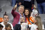 Amsterdam 6 mei 2018
Nederland-Peru 2-1 . Afscheidswedstrijd Wesley Sneijder . Zijn vrouw Yolanthe Sneijder Cabau en zoons Jessey en Xess Xava zijn natuurlijk aanwezig. Marcel Boekhoorn met zijn vriendin Rebecca Cabau.