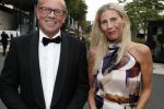 Hilversum 3 september 2018
Telegraaf voetballer van het jaar in studio 21. Mart v d Heuvel met vrouw