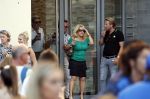 Amsterdam 3 augustus 2018
Patricia Paay en haar man Robert Hinfelaar met vrienden op het leidse plein in Amsterdam.