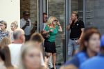 Amsterdam 3 augustus 2018
Patricia Paay en haar man Robert Hinfelaar met vrienden op het leidse plein in Amsterdam.